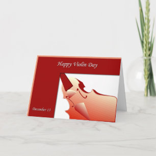 Happy Violin Day Card December 13 Kaart