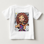 Happy Violin Girl Cartoon voor muziekliefhebbers (Achterkant)