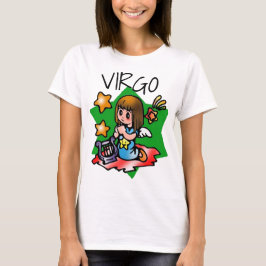 Happy Virgo Angel met Harp T-shirt