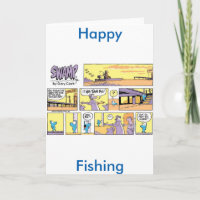 Happy Vissen Cartoon Wenskaart