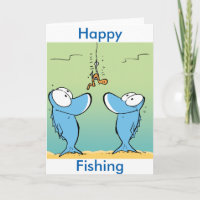Happy Vissen Funny Cartoon Wenskaart