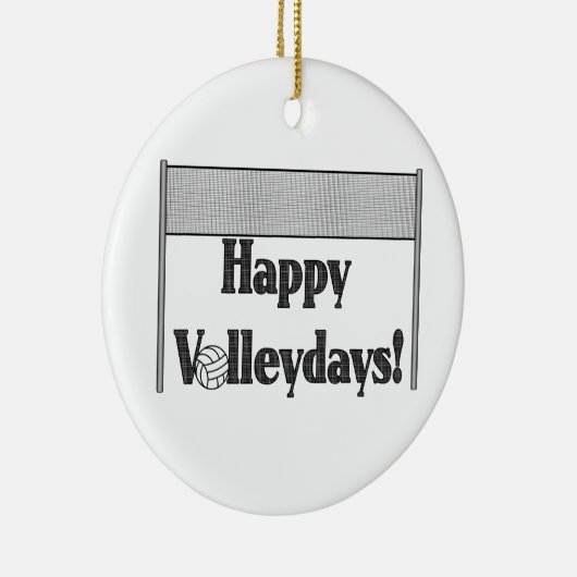Happy Volleydays Keramisch Ornament (Rechts)