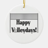 Happy Volleydays Keramisch Ornament (Voorkant)