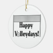 Happy Volleydays Keramisch Ornament (Links)