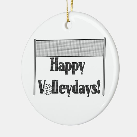 Happy Volleydays Keramisch Ornament (Links)