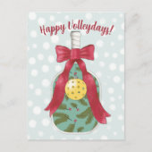 Happy Volleydays Pickleball thema vakantie kaart (Voorkant)