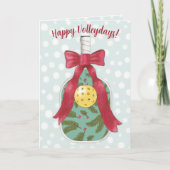 Happy Volleydays Pickleball thema vakantie kaart (Voorkant)