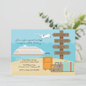 Happy Voyage Farewell Party Invitation Kaart (Staand voorkant)