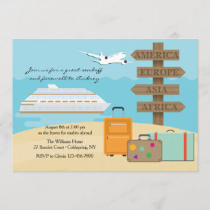 Happy Voyage Farewell Party Invitation Kaart