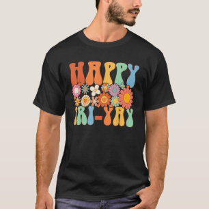 Happy VR Yay Vrijdag Leuk Leraar Groovy T-shirt