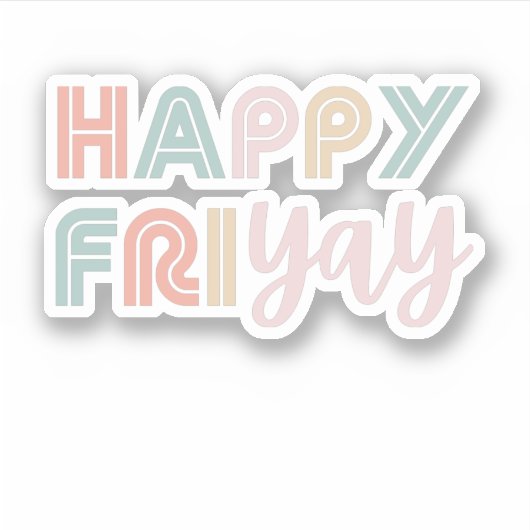 Happy Vrijdag Cute Teacher Vrijdag Lovers Gift for Sticker (Voorkant)
