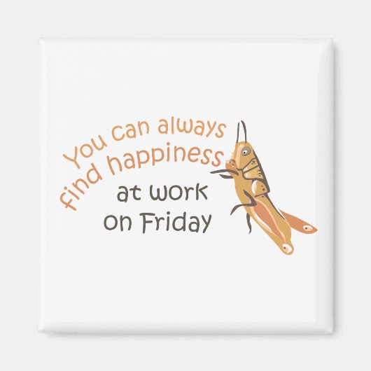 Happy Vrijdag Magnet (Voorkant)