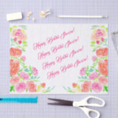 Happy Vrijgezellenfeest Waterverf Rozen Tissuepapier (Craft)