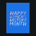 HAPPY VROUWEN'S GESCHIEDENIS MAAND BRIEFKAART<br><div class="desc">Een minimale vrouwelijke vormgeving.</div>
