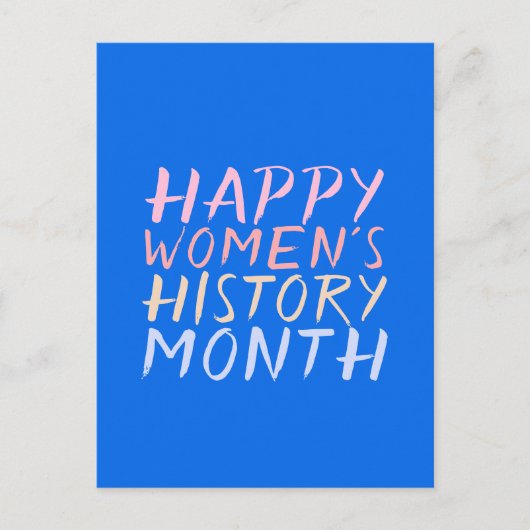 HAPPY VROUWEN'S GESCHIEDENIS MAAND BRIEFKAART (Voorkant)