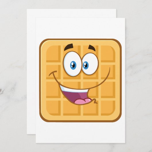 Happy Waffle Kaart (Voorkant / Achterkant)