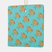 Happy Waffle met siroop en boterontbijt Keramisch Ornament (Links)