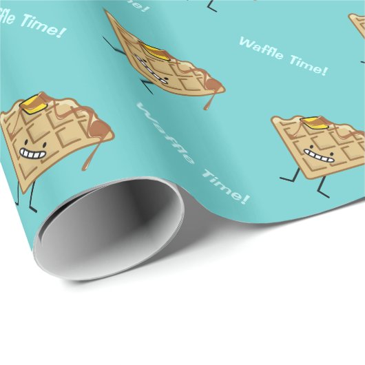 Happy Waffle met stroop en boterontbijt Cadeaupapier (Rol Hoek)
