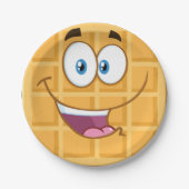 Happy Waffle Papieren Bordje (Voorkant)