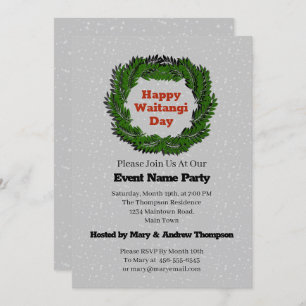 Happy Waitangi Day Fern Nieuw-Zeeland Kaart
