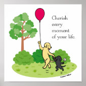 Happy Walking Labradors Cherish Poster (Voorkant)