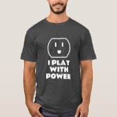 Happy Wall Socket t shirt voor elektricien (Voorkant)