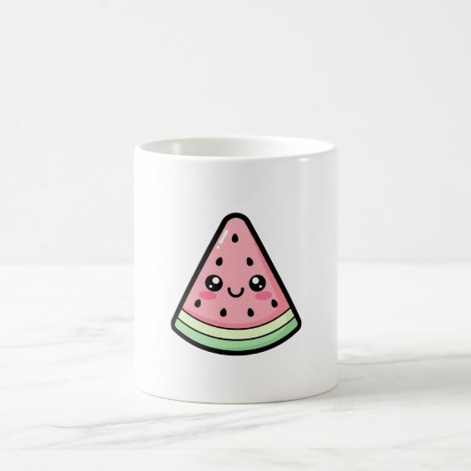 Happy Watermelon – Cute Kawaii Illustration Koffiemok (Center)