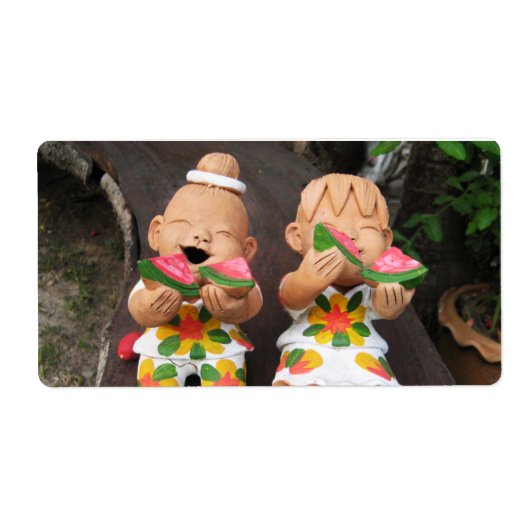 Happy Watermelon Friends Etiket (Voorkant)