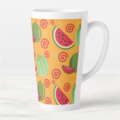 Happy Watermelon patroon Latte Mok (Rechts)