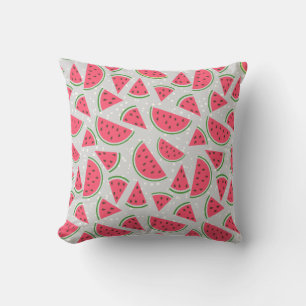 Happy Watermelon Pattern - Kies uw achtergrond Kussen