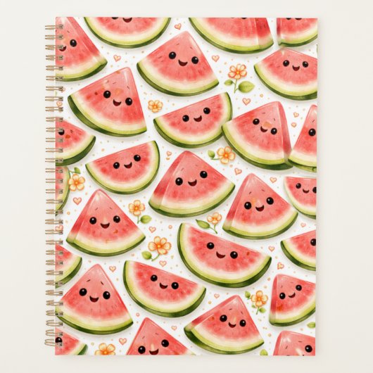 Happy Watermelon Planner Cover – Kawaii Watermelon (Voorkant)