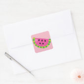 Happy Watermelon Vierkante Sticker (Envelop)