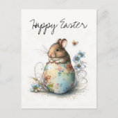 Happy Waterverf Baby muis Briefkaart (Voorkant)
