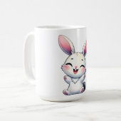 Happy Waterverf Bunny Koffiemok (Voorkant links)