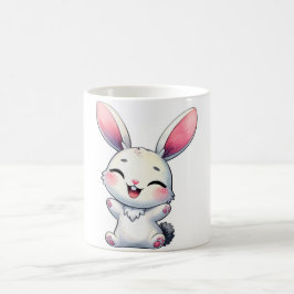 Happy Waterverf Bunny Koffiemok