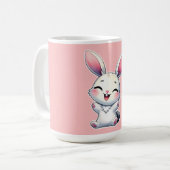 Happy Waterverf Bunny Koffiemok (Voorkant links)
