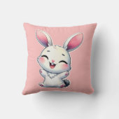 Happy Waterverf Bunny Kussen (Achterkant)