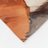 Happy Waterverf Dog Art Print Fleece Deken (Hoek)