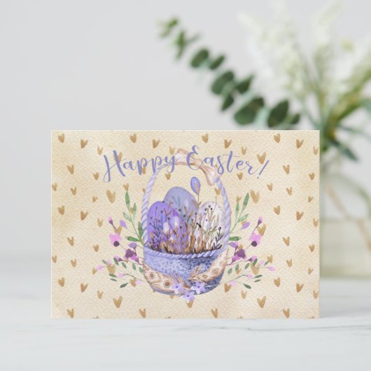 Happy Waterverf Early Basket Hearts (Staand voorkant)