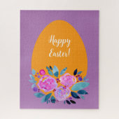 Happy waterverf floral egg legpuzzel (Verticaal)