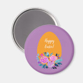 Happy waterverf floral egg magneet (Voorkant / Achterkant)