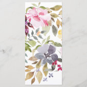 Happy Waterverf Florals Wedding Ceremony Programmakaart (Achterkant)