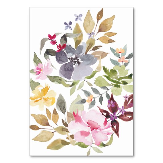 Happy Waterverf Florals Wedding Kaart (Achterkant)