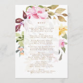 Happy Waterverf Florals Wedding Menu (Voorkant)