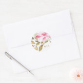 Happy Waterverf Florals Wedding Ronde Sticker (Envelop)