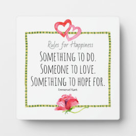 Happy Waterverf harten/blauw Inspirerend Fotoplaat