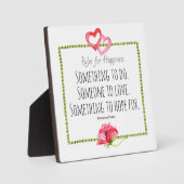 Happy Waterverf harten/blauw Inspirerend Fotoplaat (Voorkant)