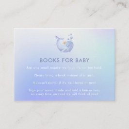 Happy Waterverf Whale Books voor Baby shower Ocean Informatiekaartje