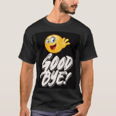 Happy Waving Emoji Afscheid - Leuk Afscheid T-shir T-shirt (Voorkant)