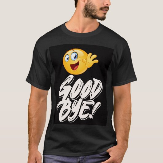 Happy Waving Emoji Afscheid - Leuk Afscheid T-shir T-shirt (Voorkant)